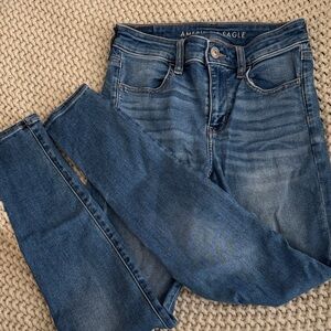 American Eagle Outfitters Women's Dark Blue Skinny Jeans